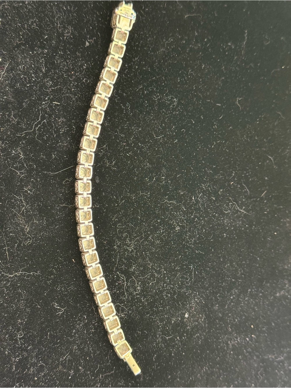 Judith Ripka Square Link Tennis Bracelet - Picture 5 of 6